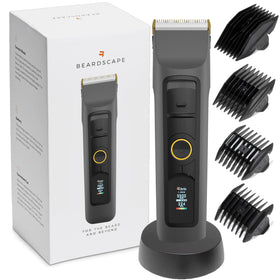 Brio Beardscape V2 ceramic blade close-up for smooth, low-heat grooming.