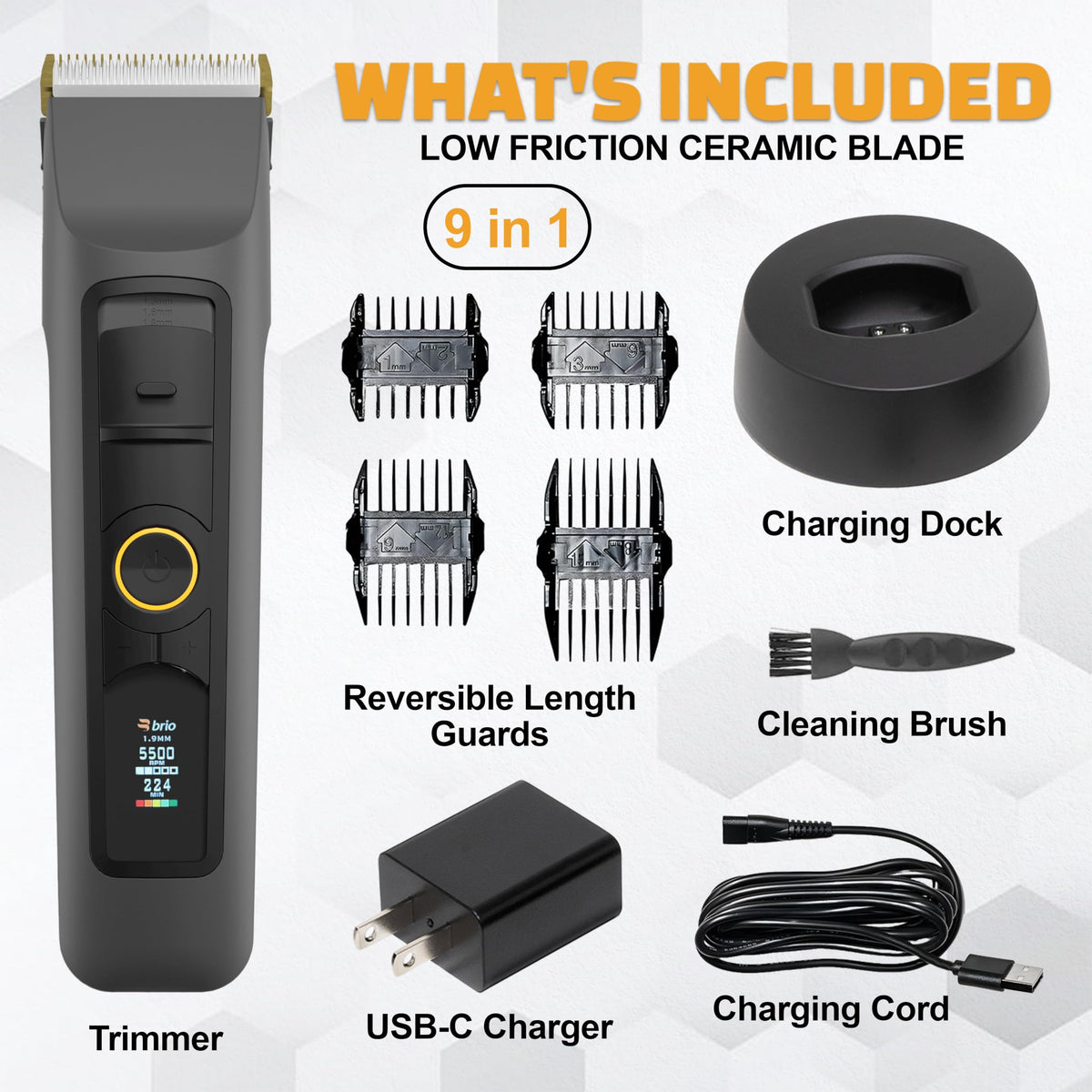 Brio Beardscape V2 in action with quiet cutting for discreet grooming.