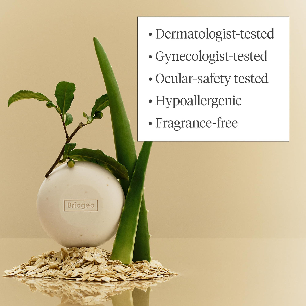 Fragrance-free Briogeo formula gentle for sensitive skin and scalp