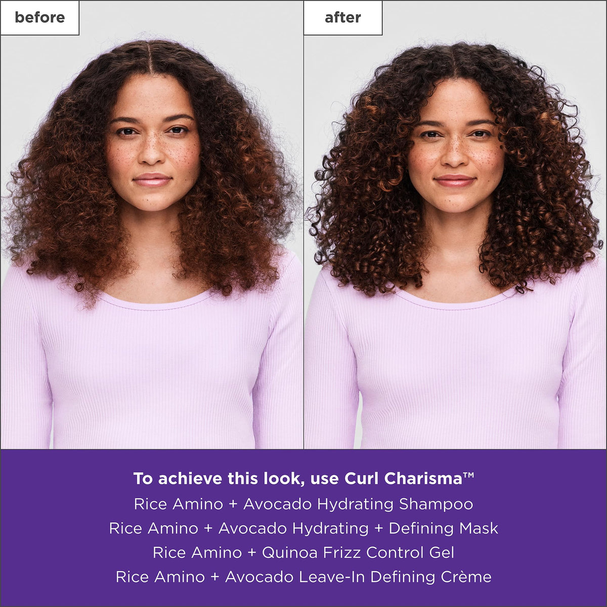 Briogeo color-safe formula supports color-treated curls.
