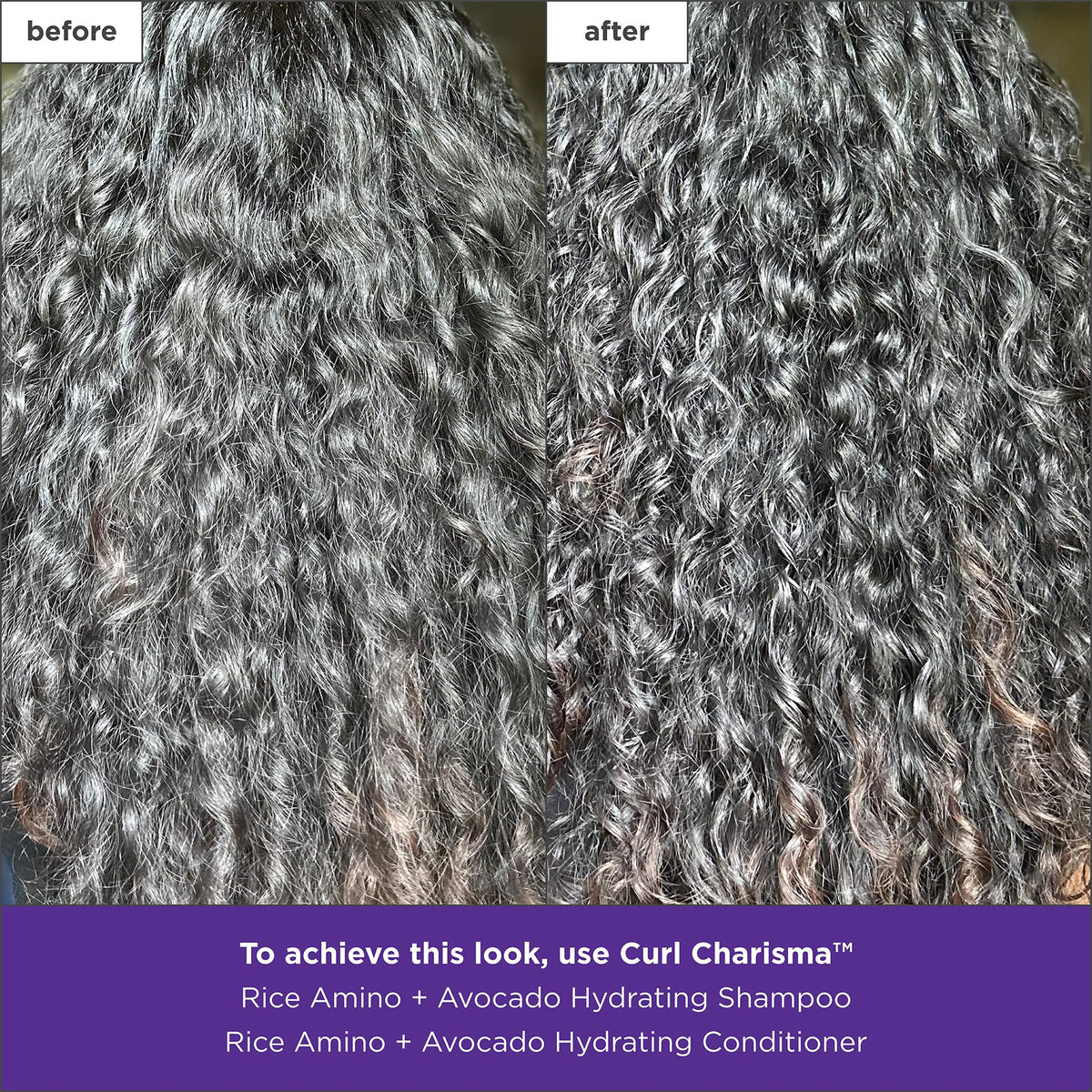 Briogeo Curl Charisma close-up showcases defined, glossy waves.