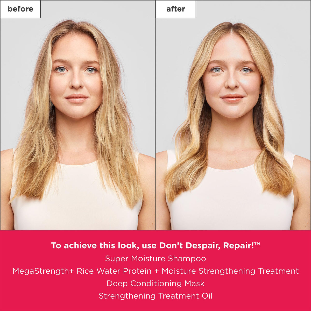 Briogeo Don't Despair, Repair! applying from mid-length to ends on wet hair