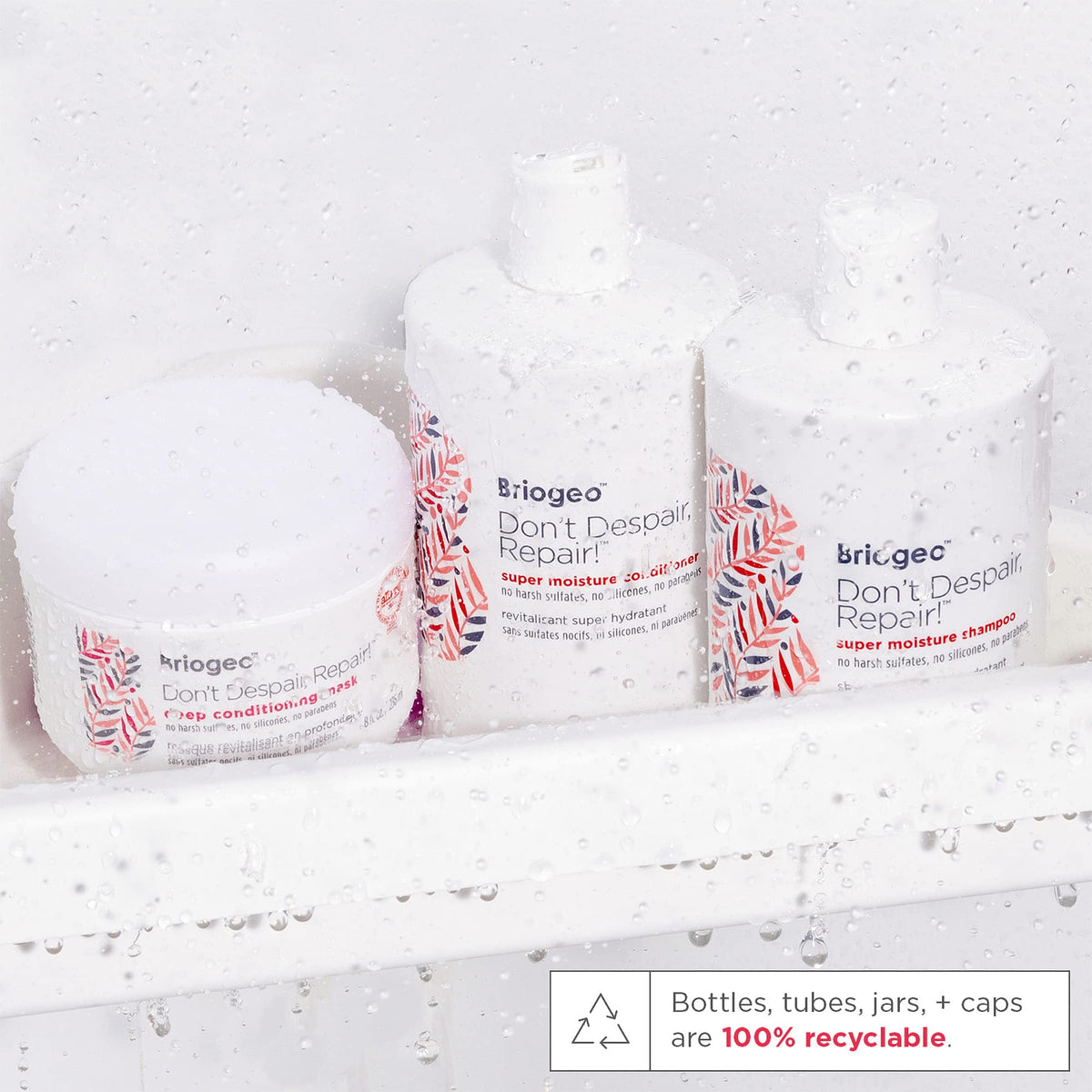 Briogeo Dont Despair Repair Shampoo vegan cruelty-free icons emphasize ethics