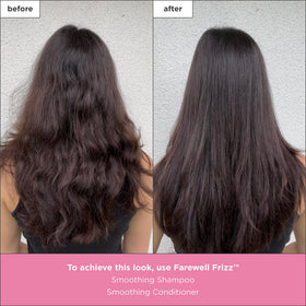 Foam-lather of Briogeo Farewell Frizz Shampoo suggests gentle cleansing with frizz control