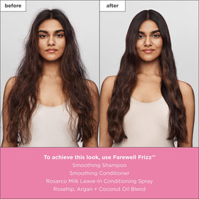 Closeup of rosehip oil in Briogeo Farewell Frizz Shampoo indicating nourishment