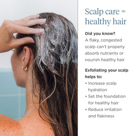 Briogeo Scalp Revival vegan formula label emphasizes clean, plant-based ingredients.