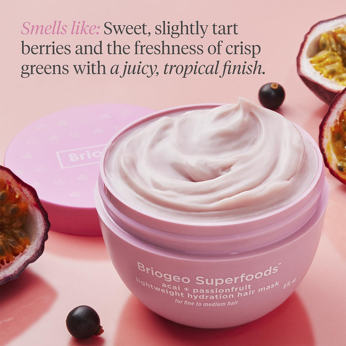 Close-up of creamy, lightweight texture