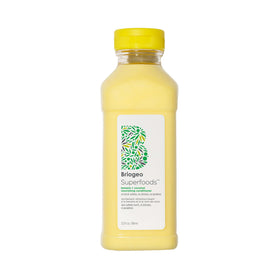 Briogeo Superfoods Banana and Coconut conditioner bottle for daily hydration and shine.