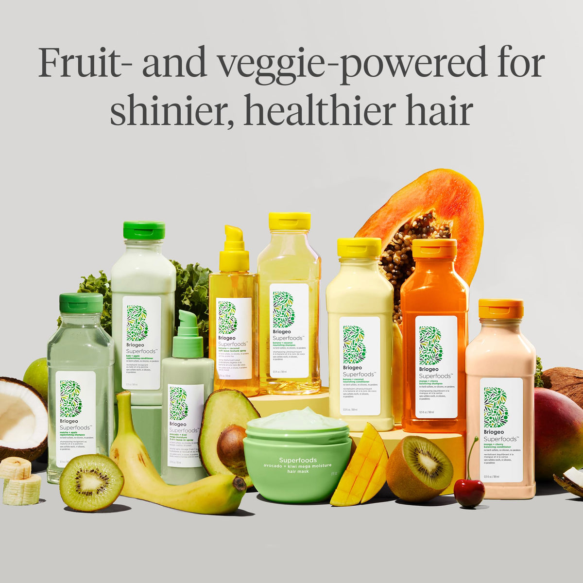 Diverse hair textures from straight to curly demonstrating conditioner compatibility.