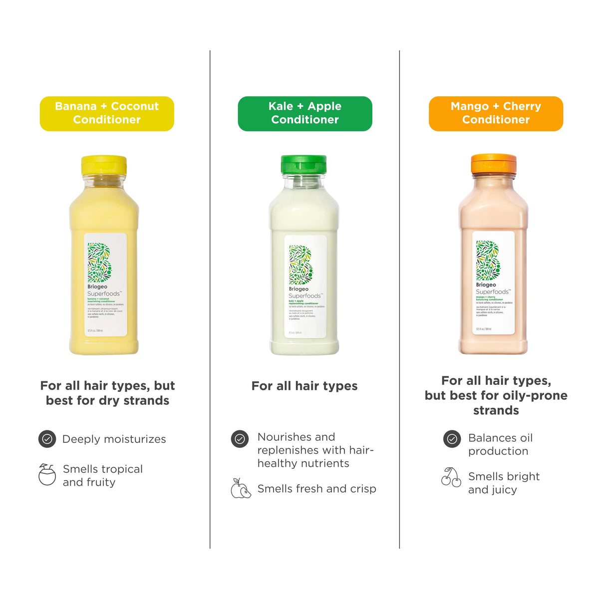 Soft, shiny, frizz-free results after daily conditioning on damp hair.