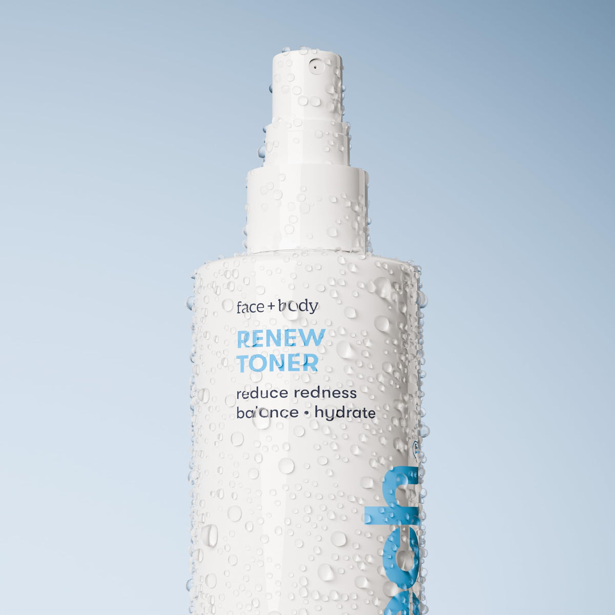 BRIOTECH Renew Toner mist applied to the face for calming balance