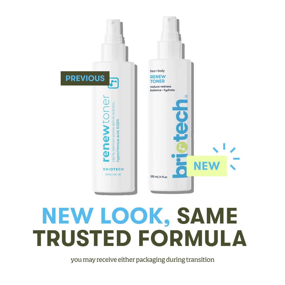 BRIOTECH Travel-size duo in compact bottles for skincare on the go