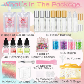 BRIPATI lip oil base with natural ingredients designed to moisturize lips.