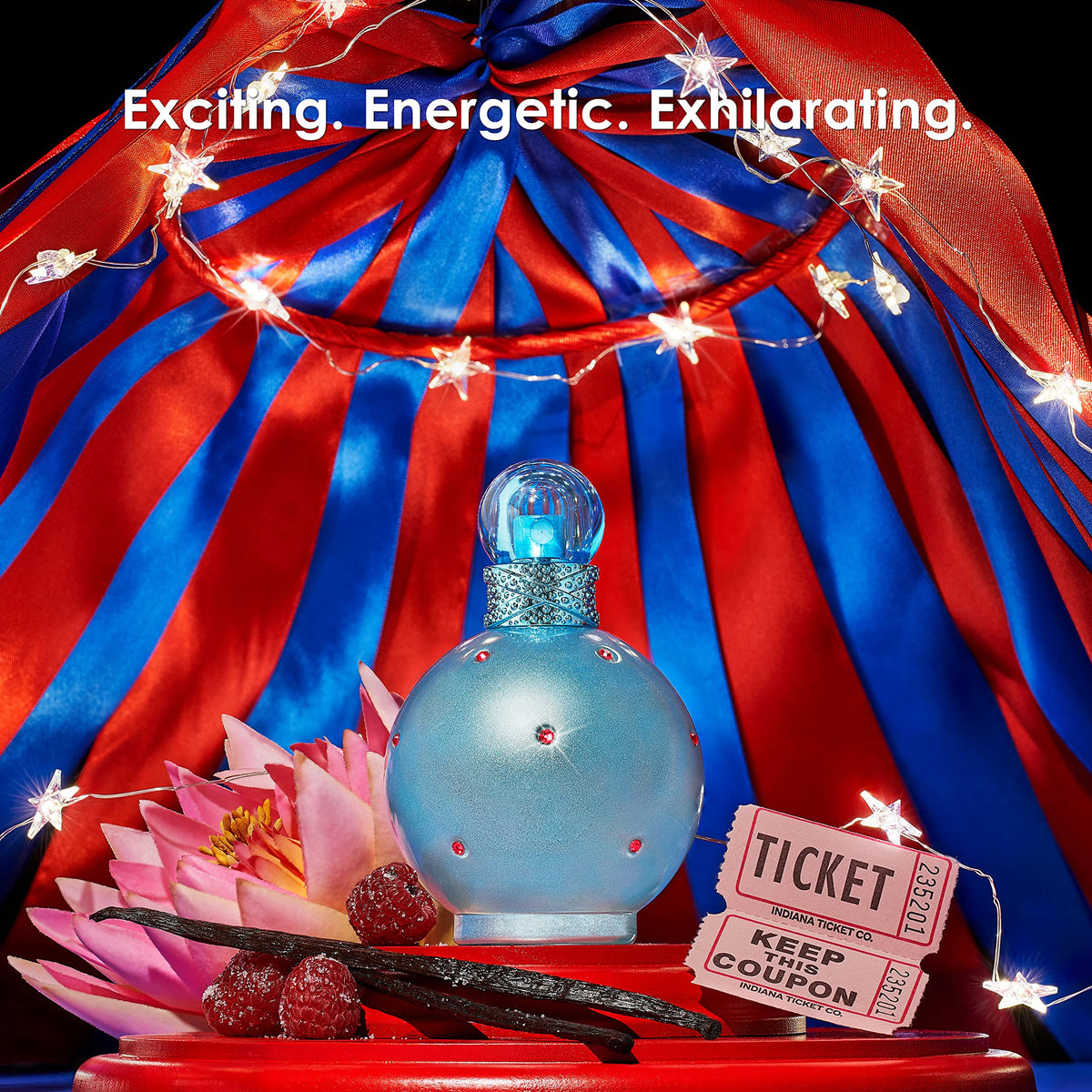 Britney Spears Circus Fantasy outer box artwork evokes circus glamour for collectors.
