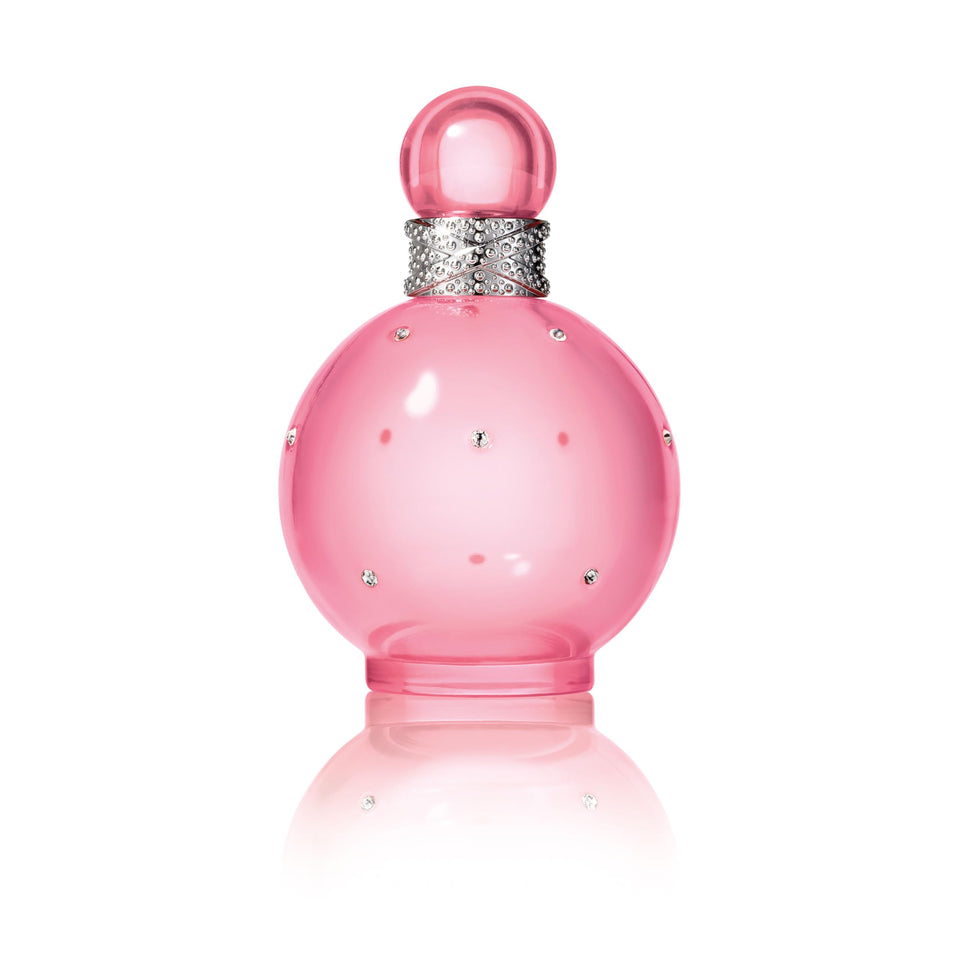 Britney Spears Fantasy Sheer bottle in pastel pink exudes feminine elegance.