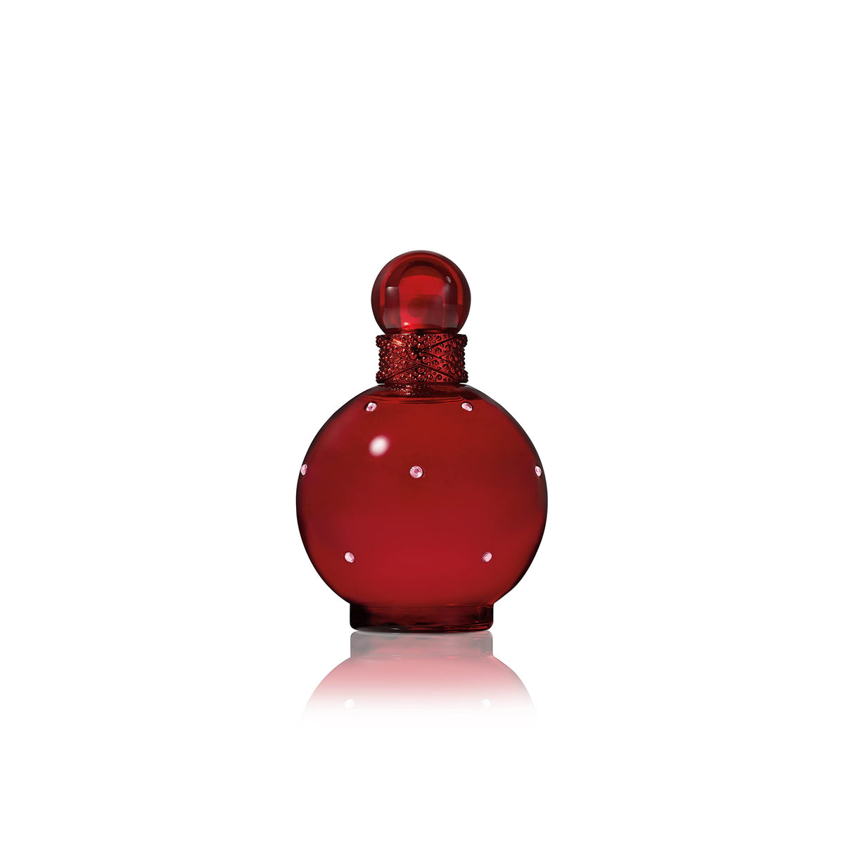 Britney Spears Hidden Fantasy bottle front with vivid red hue, ideal for evening wear.