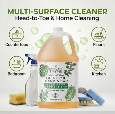 Soft, hydrated skin after using Brittanie's Thyme castile soap in a shower.