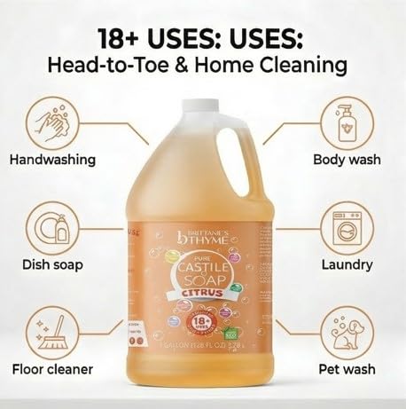 Brittanie's Thyme Citrus Castile body image for refreshing wash