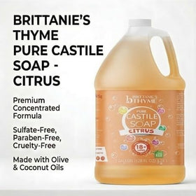 Brittanie's Thyme Citrus Castile hands image highlighting gentle cleansing