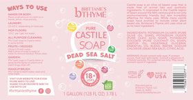 Brittanie's Thyme creamy lather demonstrated for gentle cleansing.
