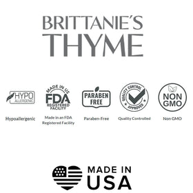 Brittanie's Thyme hyaluronic serum gift-ready packaging for self-care.