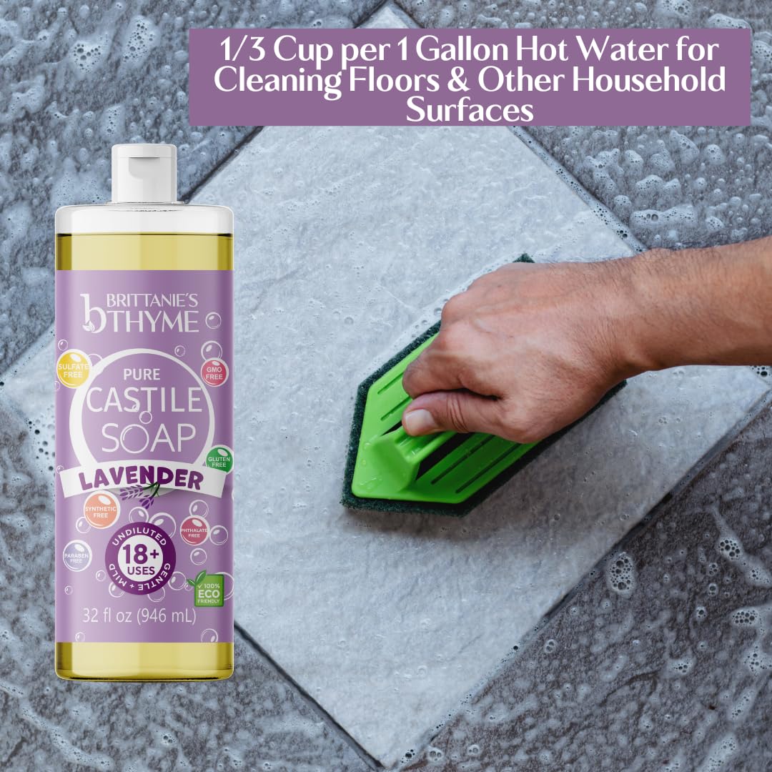 Brittanie's Thyme Castile soap for hair and body with natural oils and vitamins
