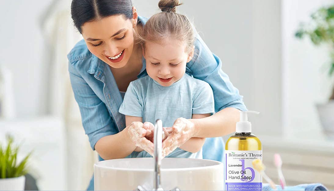 Brittanie's Thyme castile refill featuring rosemary scent for soothing hand and body use.