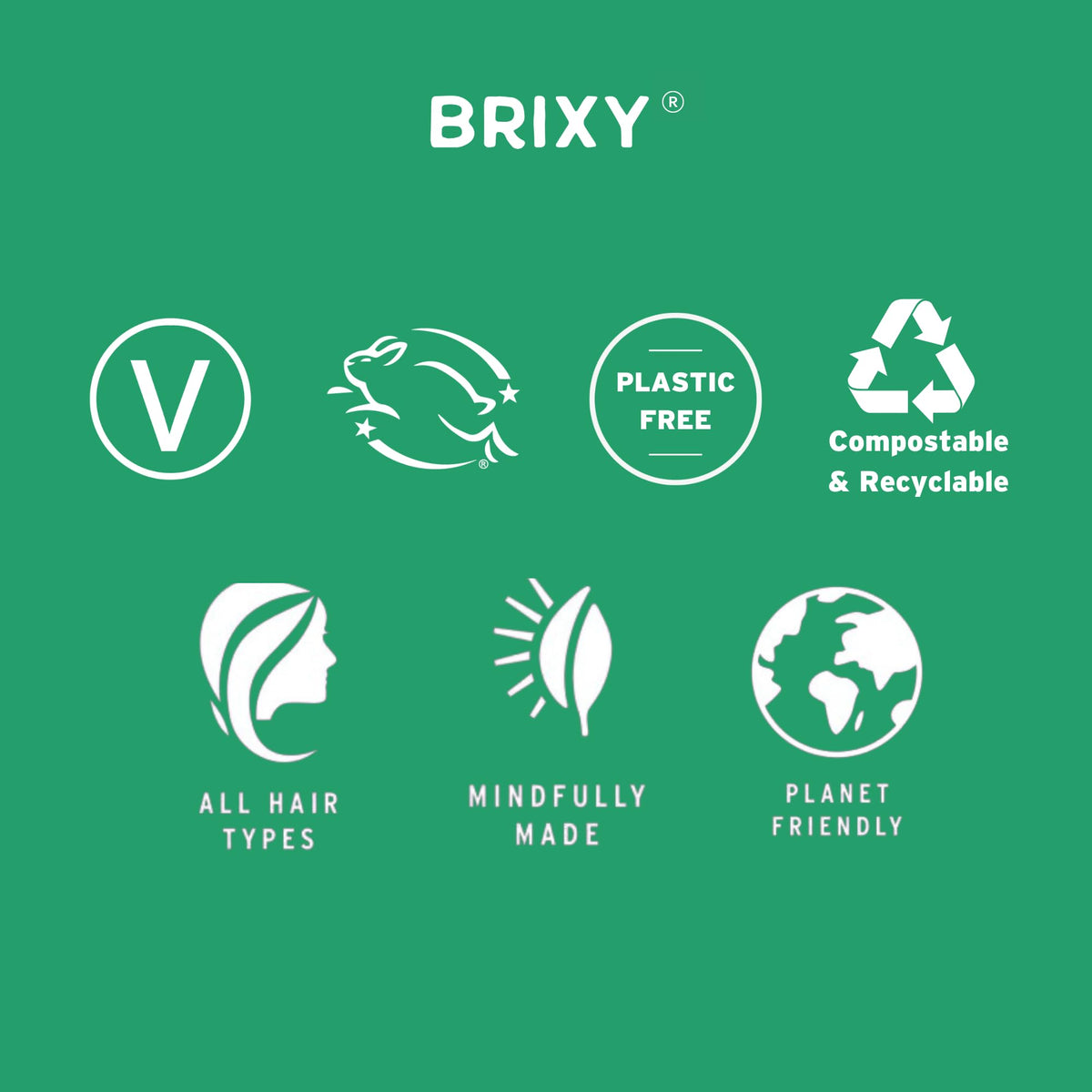BRIXY Balance vegan and cruelty-free branding.