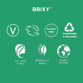 BRIXY Balance vegan and cruelty-free branding.