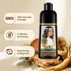 Brmnst 3-in-1 formula cleanses, conditions, and colors in one step.