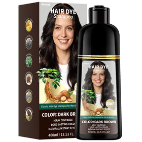 Brmnst Dark Brown Hair Color Shampoo covers gray hair with a natural, even finish.
