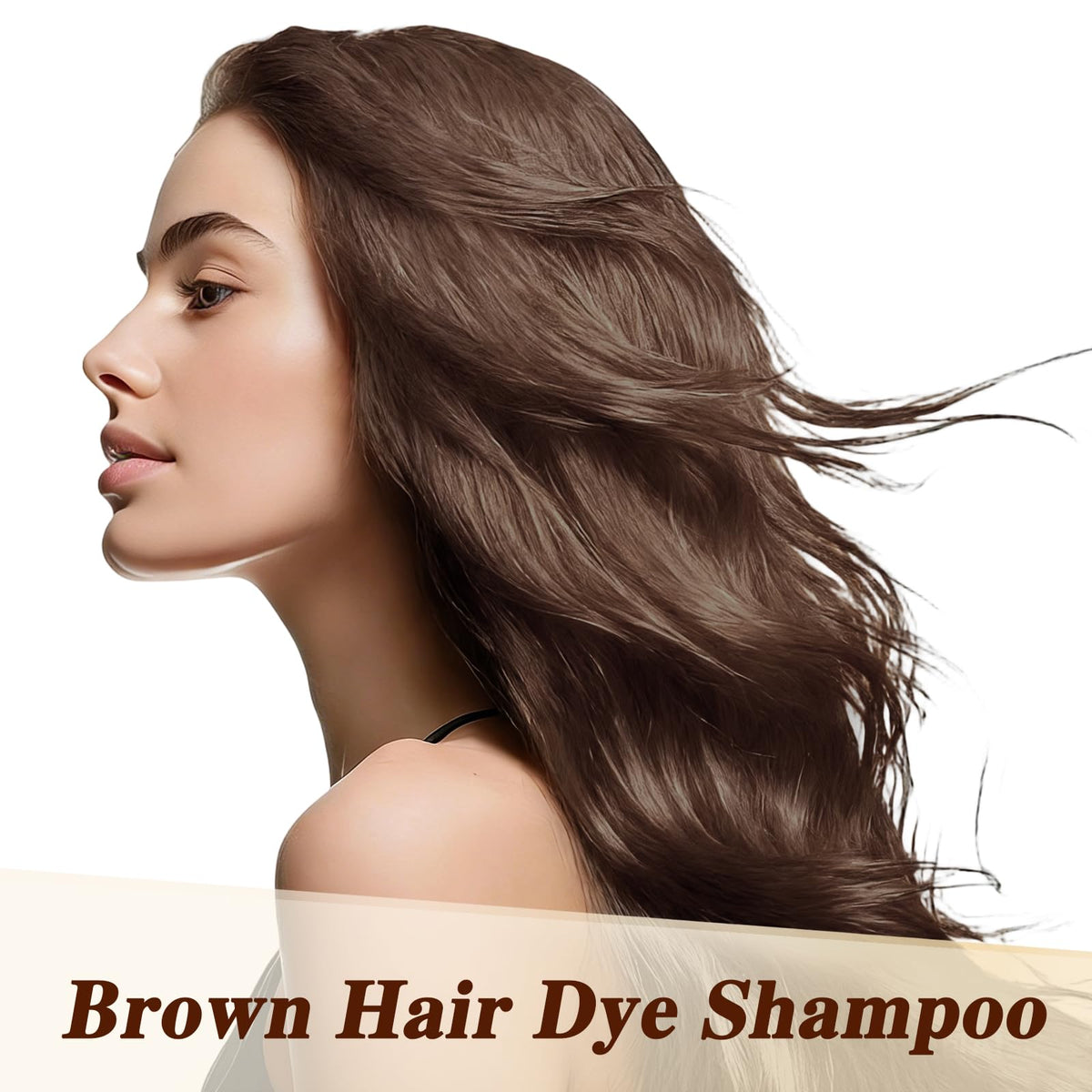Brmnst hair color shampoo with a gentle herbal formula colors without harsh odors.