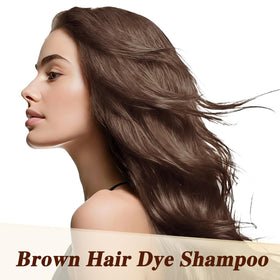 Brmnst hair color shampoo with a gentle herbal formula colors without harsh odors.