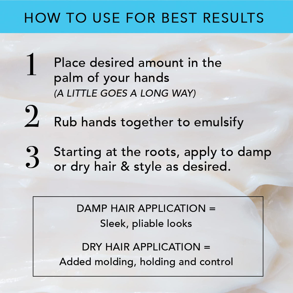 Dry hair application with Carve Texture Paste yielding smooth semi-gloss finish.