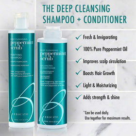 Brocato Peppermint Scrub color-treated friendly label