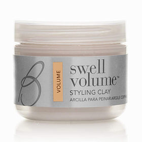 Brocato Swell Volume Styling Clay bottle offers flexible finish for lift and texture.