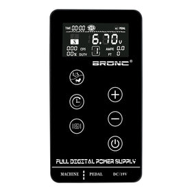 BRONC TPN-035 LCD display enables accurate voltage adjustments during sessions.