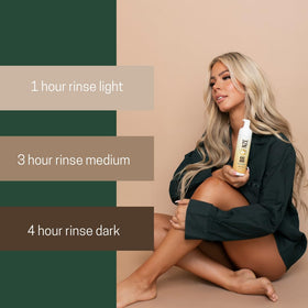 Bronze Cactus Express Mousse application glove enables flawless blending.