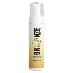 Bronze Cactus Express Mousse bottle with pump for quick, even self-tanning.
