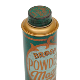 BROSH Powder Magic Pomade packaging and branding on display