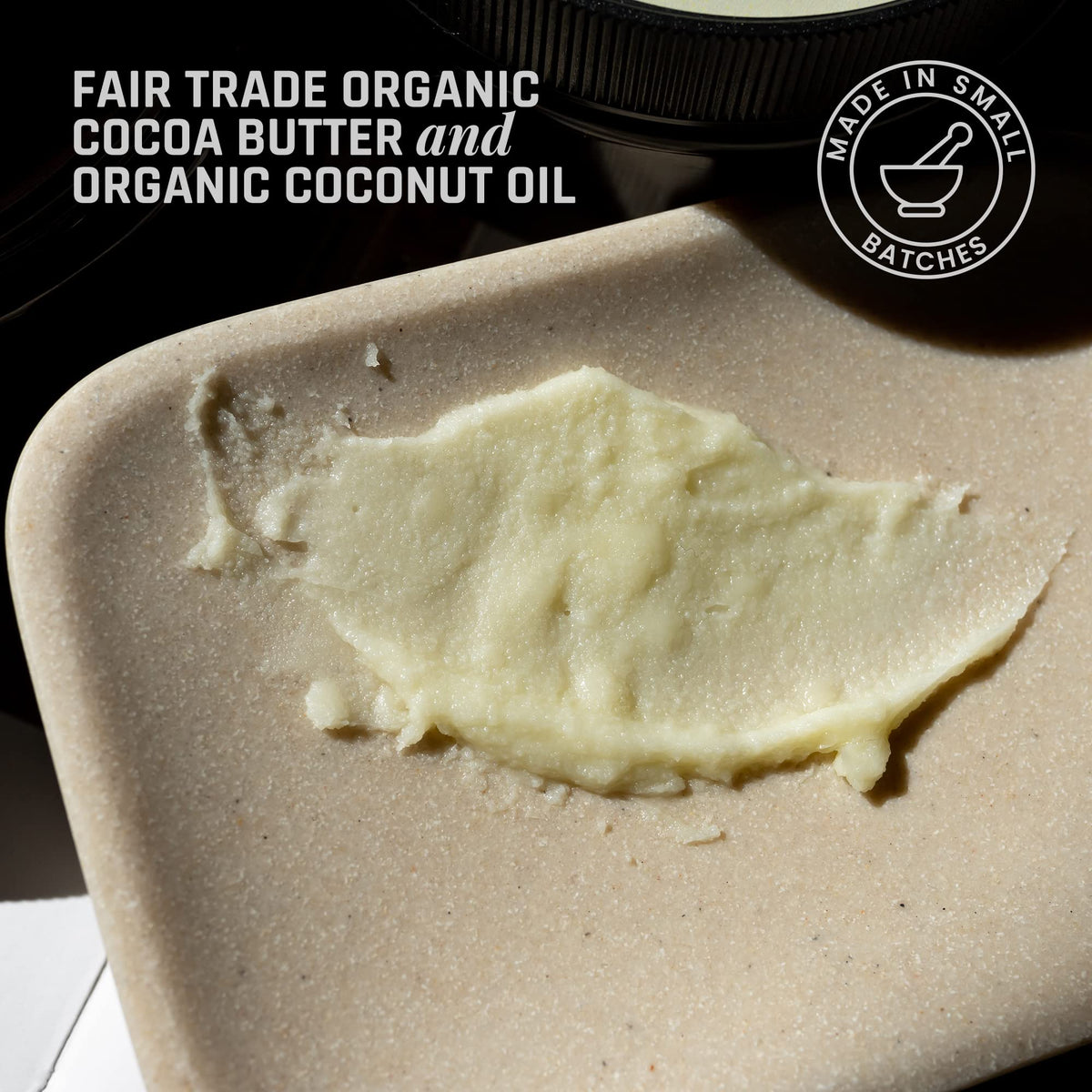 Brothers Body Balm ingredient list highlights cocoa butter, shea, coconut oil
