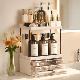 Brothersbox bathroom organizer with five-tier, four-drawer storage for cosmetics