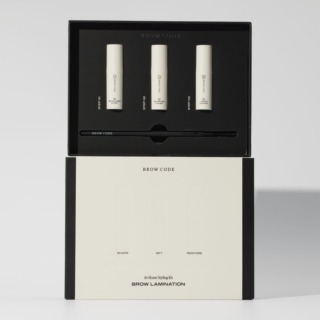 Brow Code at-home lamination kit packaging for easy DIY brow styling.