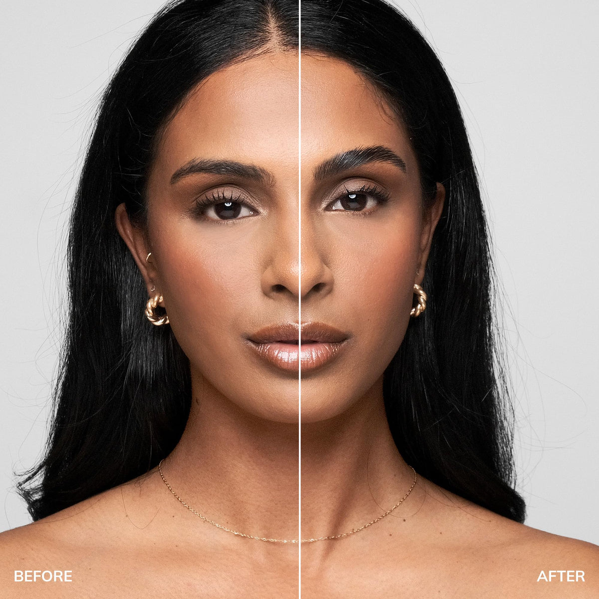 Brow Code before-and-after tray displaying visible brow fullness.