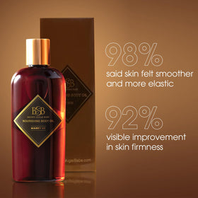 Brown Sugar Babe Marry Me Body Oil pouring shows quick absorption and non-greasy finish