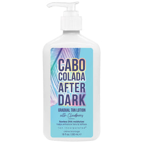 Brown Sugar Cabo Colada After Dark bottle highlighting gradual tan formula