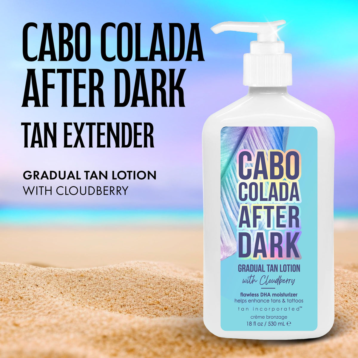 User applying Brown Sugar Cabo Colada After Dark to clean skin