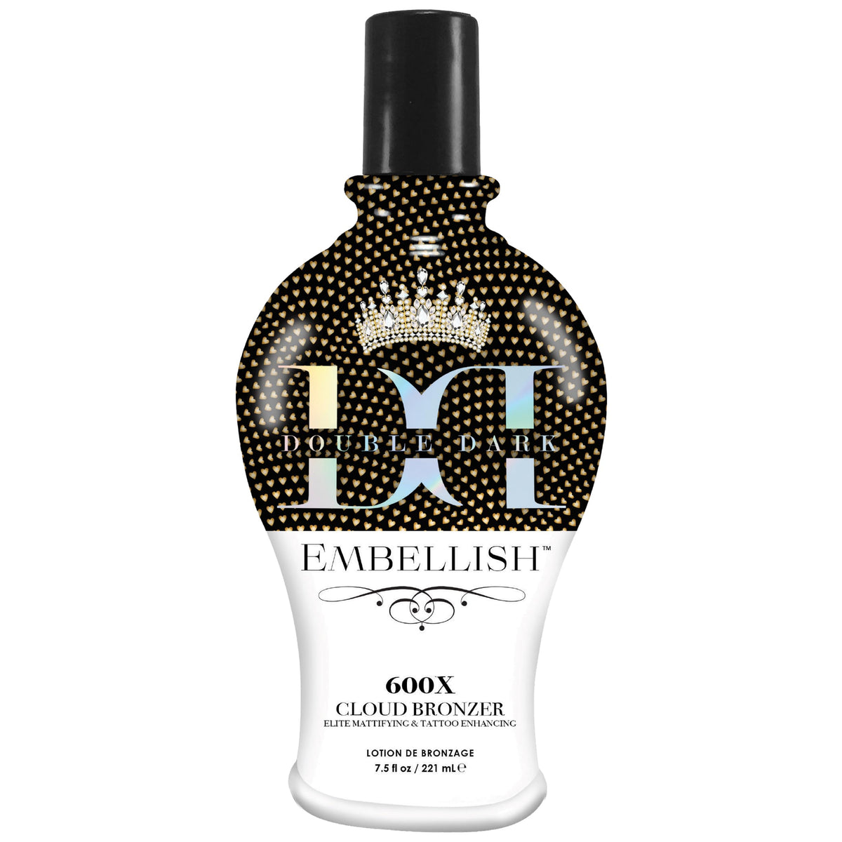 Brown Sugar Embellish Cloud Bronzer bottle shows deep, even tan potential.