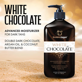 Brown Sugar tan extender bottle top highlighting DHA-free formula for radiant, even skin.
