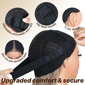 BrownBomb 13x4x1 lace closure detail with secure fit